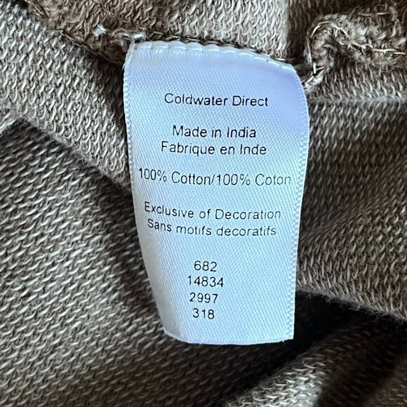 Olive Khaki Lace Trim Hoodie Tunic Top 3/4 Sleeve Cotton Pullover Plus Size 3X - Picture 6 of 7